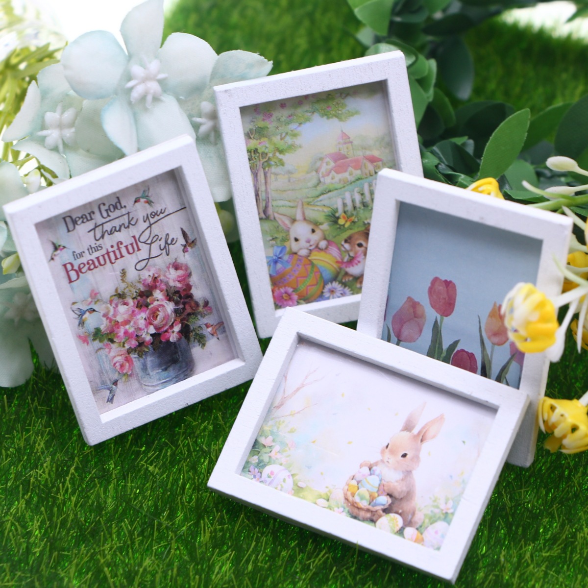 Woodworking Rabbet - 4Pcs/Set Dollhouse Accessories Mini Easter Bunny