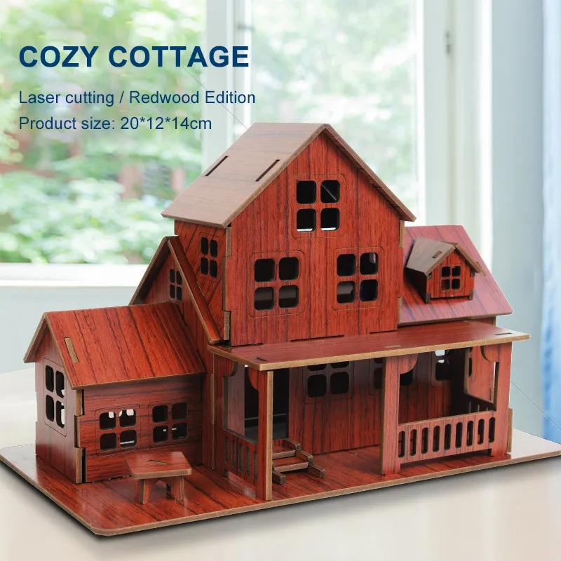 Woodworking Diy Projects - Drewniane puzzle 3D GamesCozy Cottage DIY