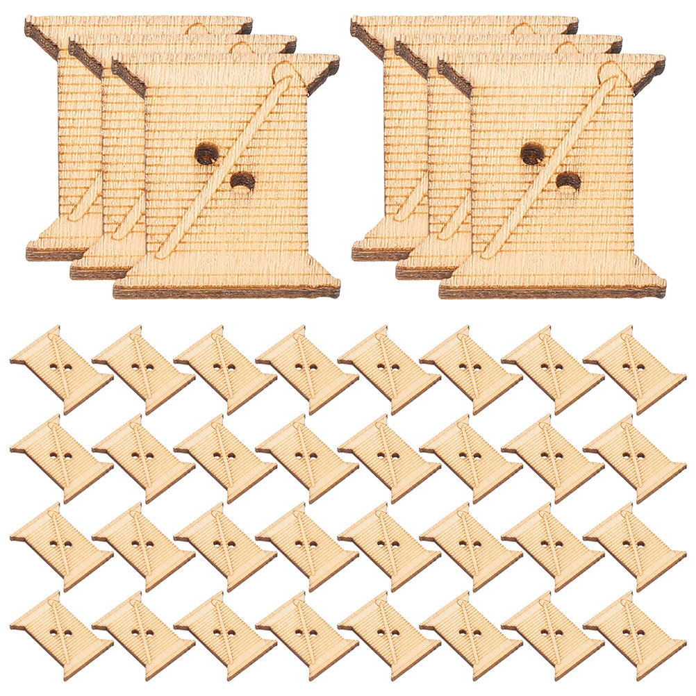 Woodworking Diy Projects - 100 szt. Drewniane szpulki na nici