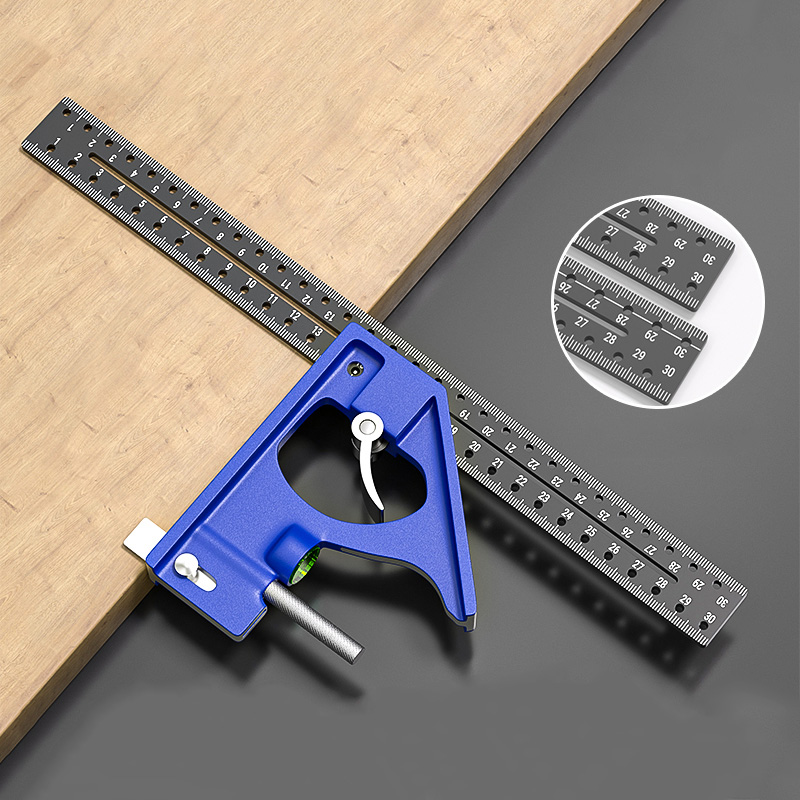 Woodworking Project Plans - 30CM precyzyjne znakowanie linijka kątowa 45/90