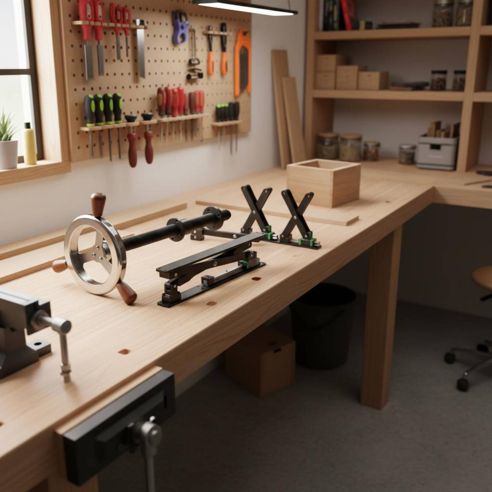 Zacisk do nogi stołu warsztato – Woodworking Workshop Design recenzja i cena