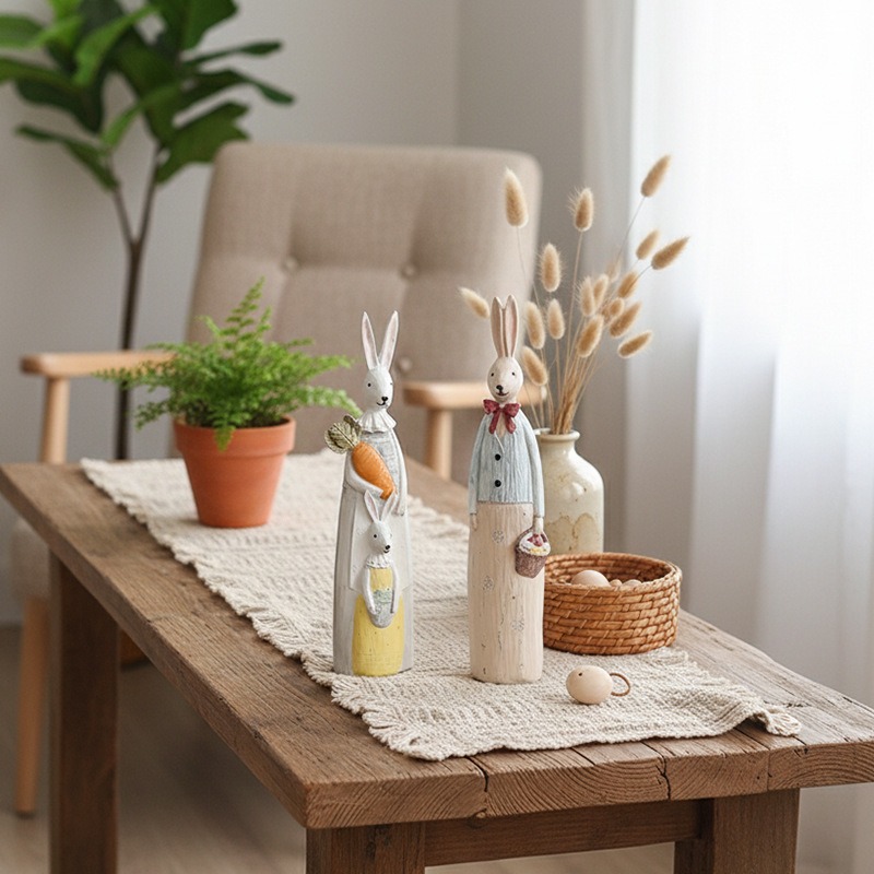 Figurka Króliczków z Żywicy Im – Woodworking Rabbet recenzja i cena