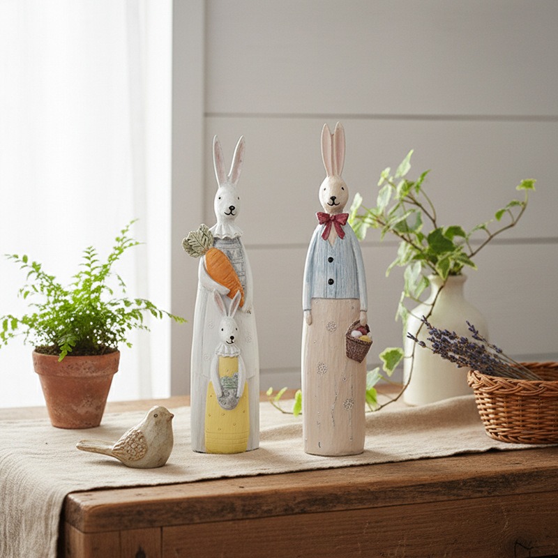Figurka Króliczków z Żywicy Im – Woodworking Rabbet recenzja i cena
