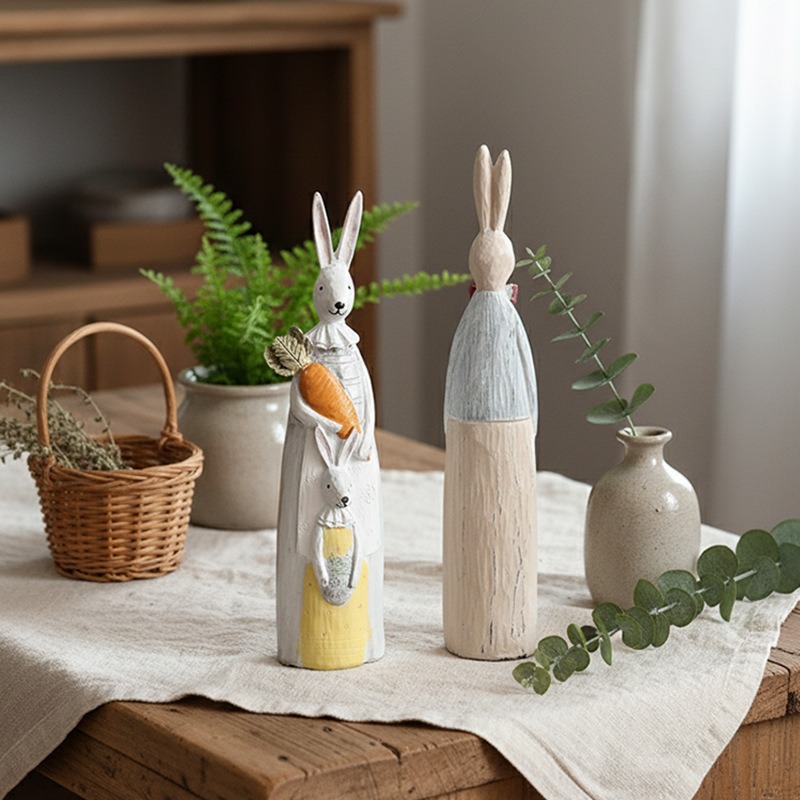 Figurka Króliczków z Żywicy Im – Woodworking Rabbet recenzja i cena