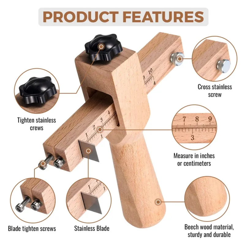 Nowy regulowany nóż do pasków  – Woodworking Veneer Cutter recenzja i cena